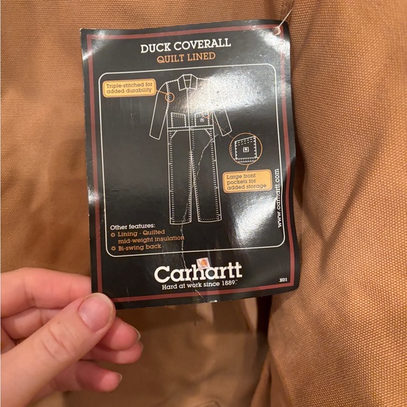 NWT Vintage Carhartt Duck Coverall Quilt Lined Made in USA 52 Tall - Picture 2 of 14